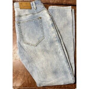 ZLZ Jeans Mens 31 Light Blue Denim Stretch Distressed Jeans